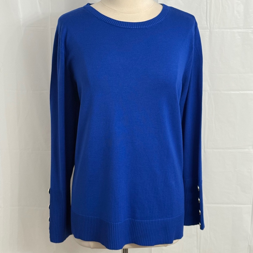 Melissa Paige Long Sleeve Classic Crew Neckline Sweater
